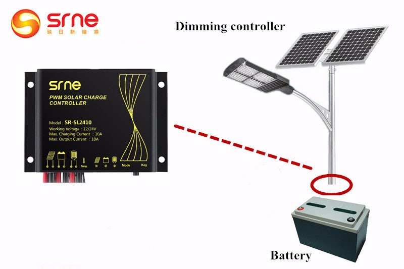 Mini Solar Street Light Controller 12 V / 24 V Auto Waterproof charge regulator