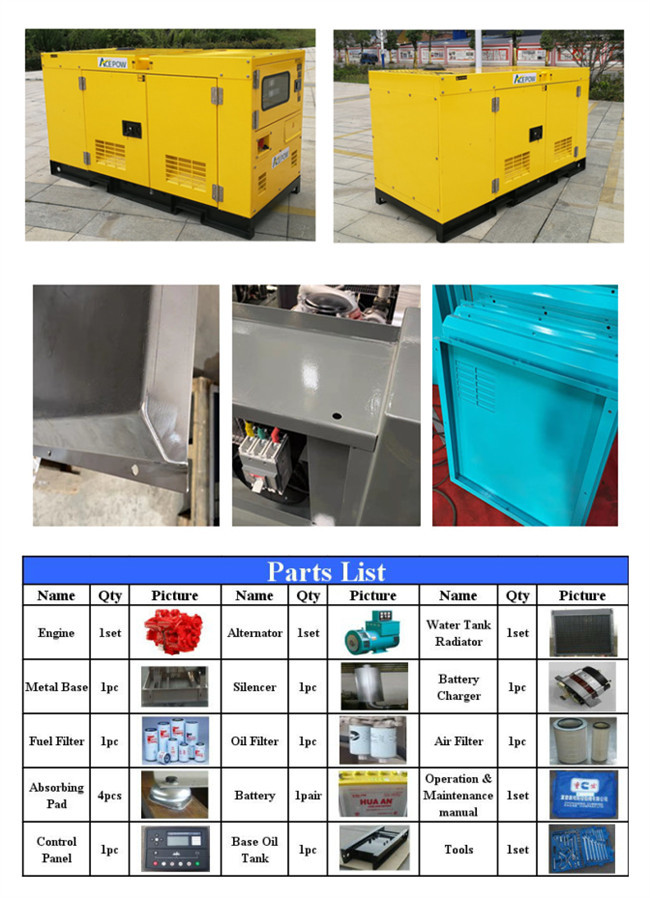 1800RPM 60KVA 6 Cylinders Diesel Powered Generator