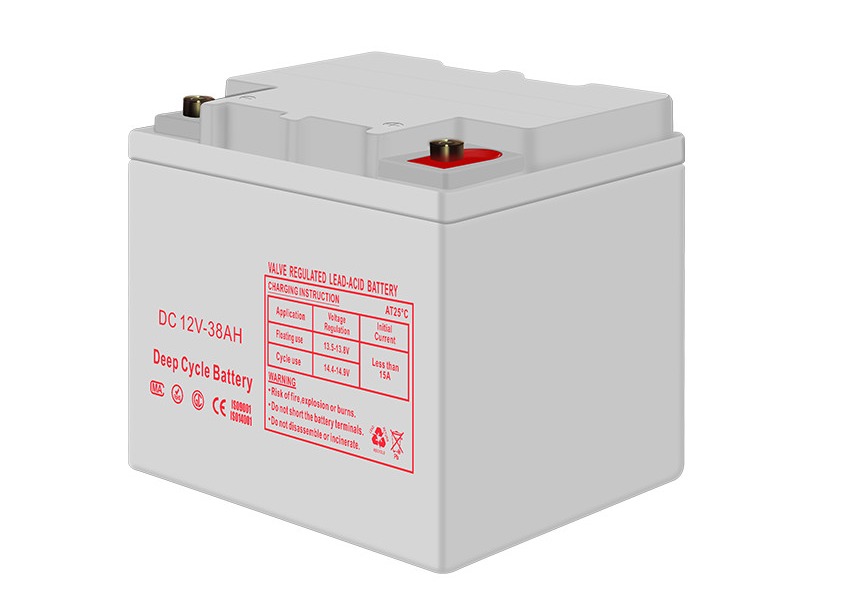 38AH 12V Deep Cycle Solar Battery , Small Deep Cycle Marine Battery