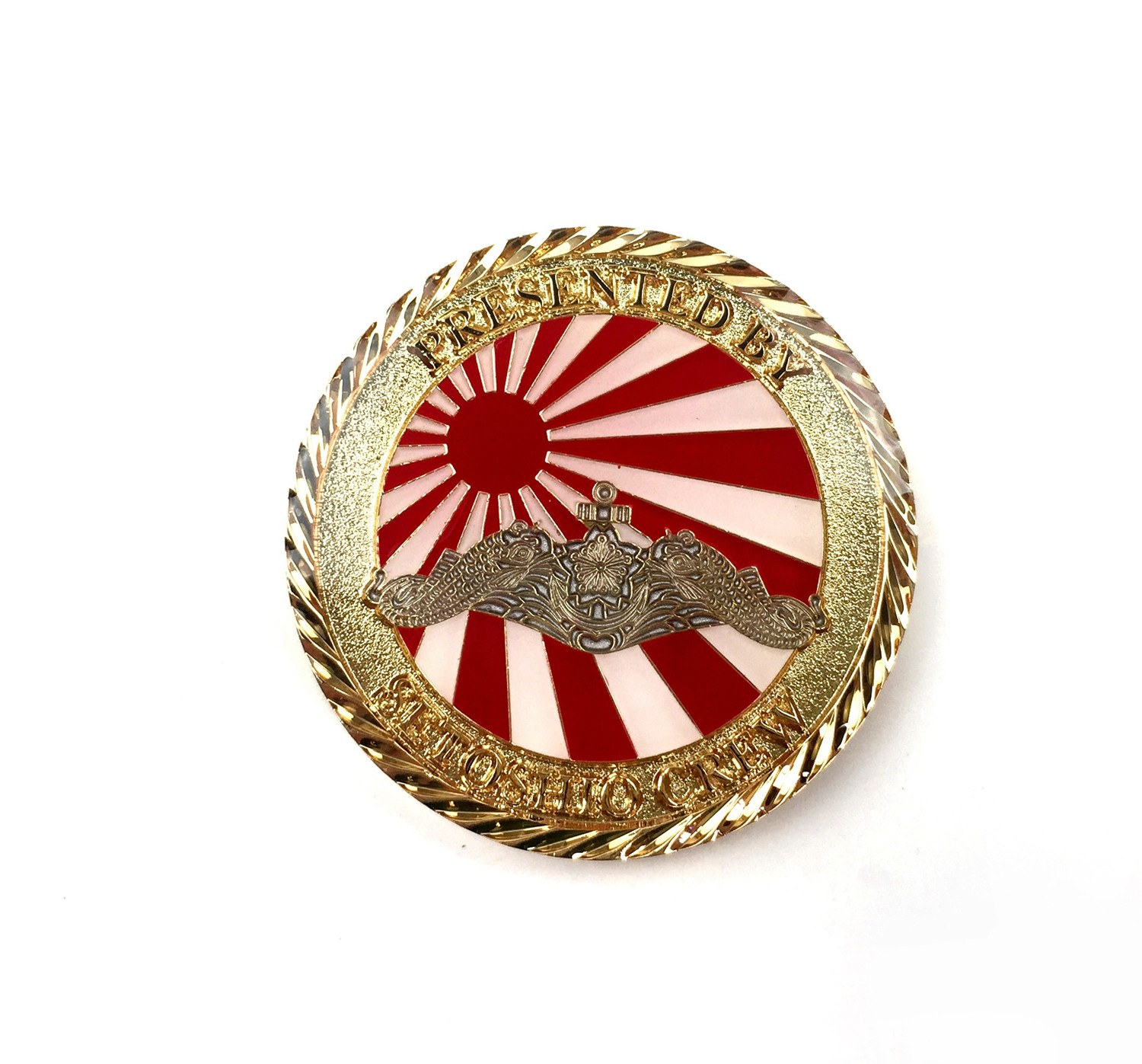 Personalized Custom Brass Enamelled Custom Challenge Coins One Side with Design