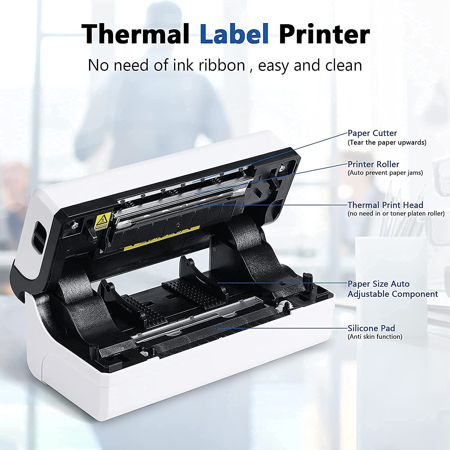 Intelligent RP421A Shipping Label Printer Easy Maintenance Parcel Label Printer