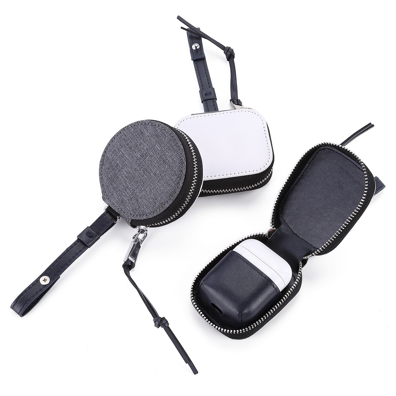Leather Sublimation Airpods Bag Custom Headphone Bag For Sublimation Photos Printing