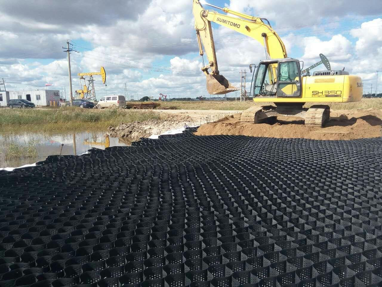 HDPE Honeycombed Geocells Paved Grid HDPE Geocell for Soft Basement Reinforcement