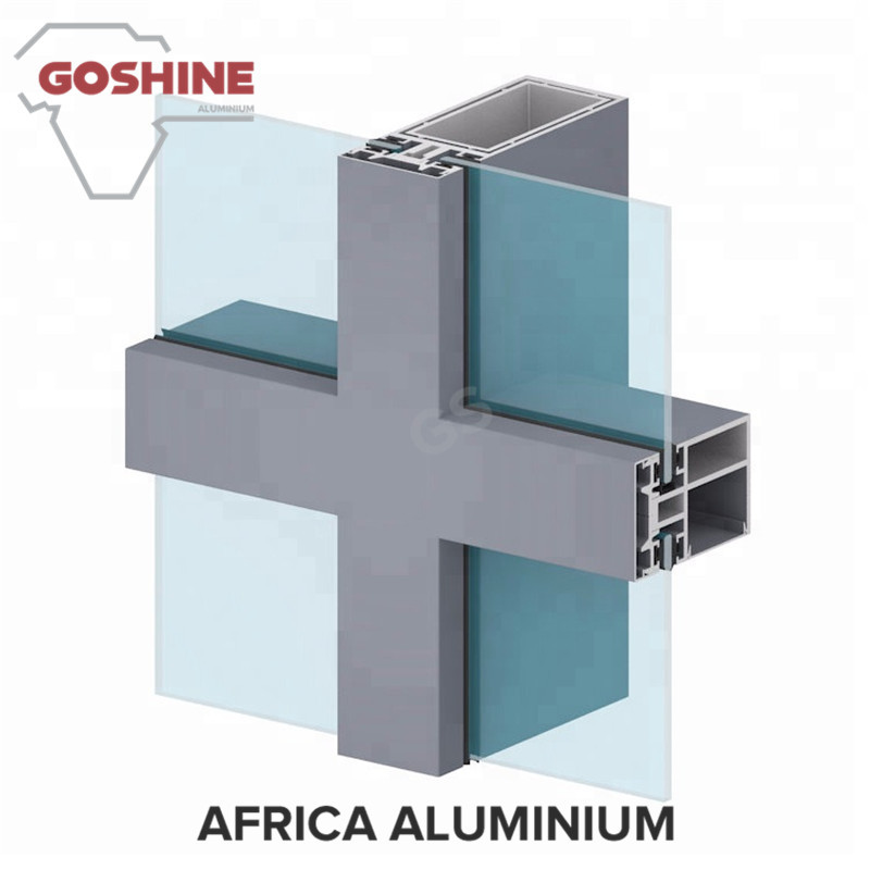 Aluminum profile manufacturer curtain walling contractors system profile for Libya