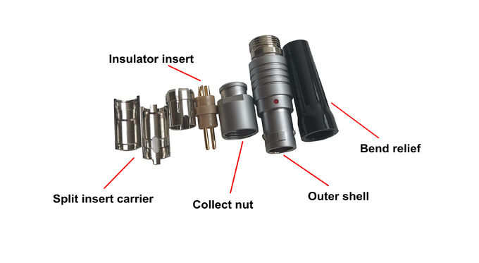 Circular Self Automatic Locking Circular Push Pull  Connector with Coaxial cable 0