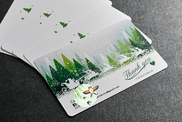 After-sales service card thank-you card 4 colors CYMK offset printing Matte Glossy Frosted Custom Logo Gift card