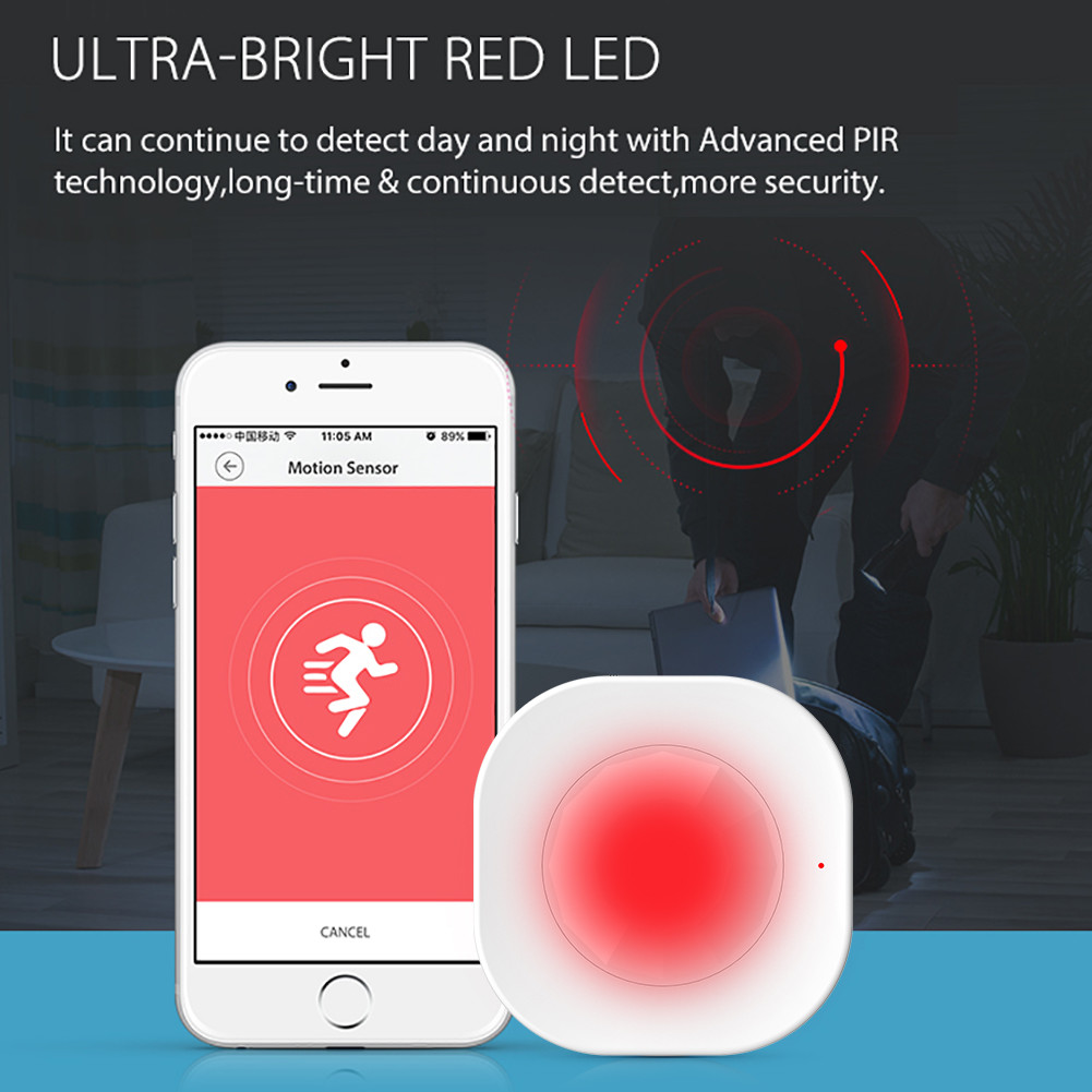 IFTTT Smart Home PIR Wireless Infrared Motion Detector Security Tuya APP Burglar Alarm Sensor