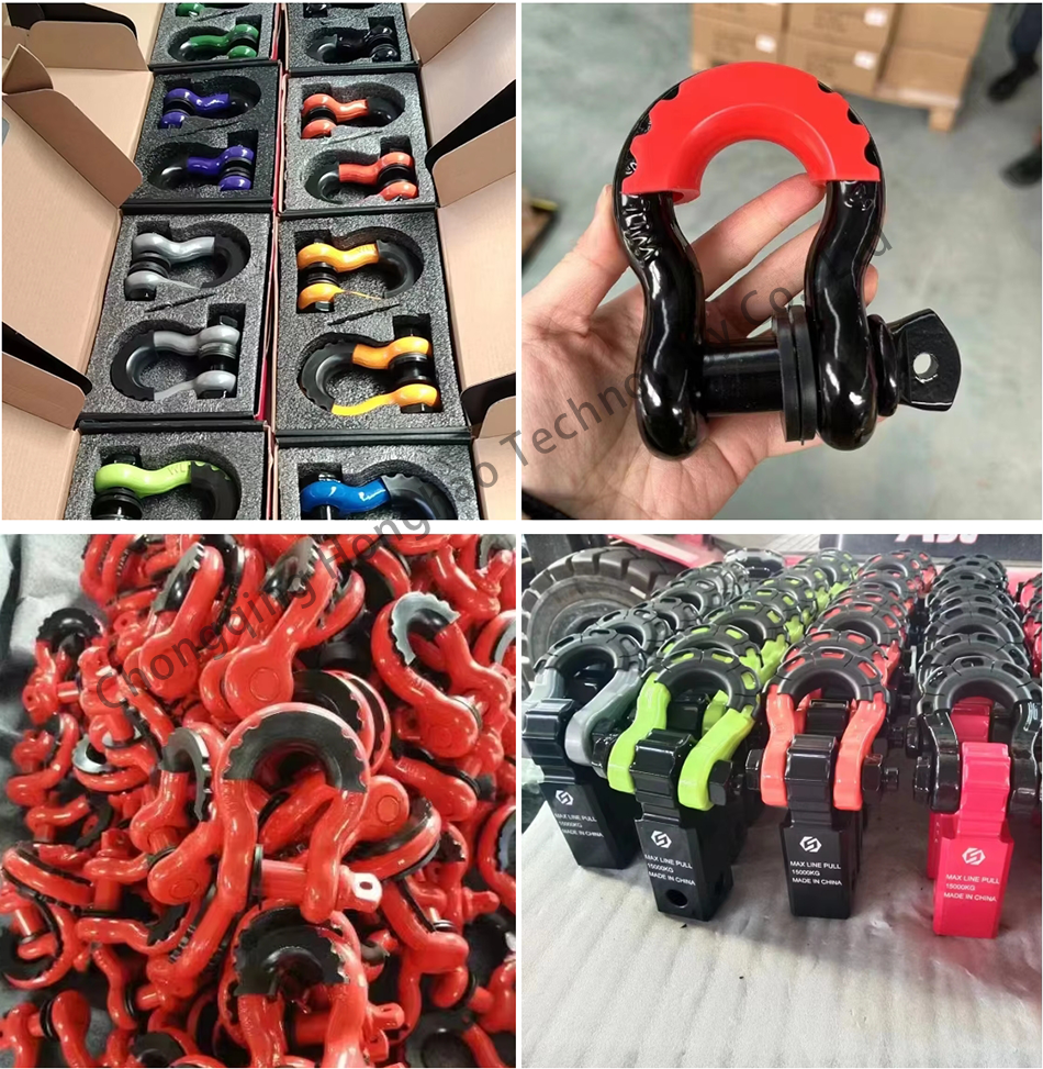 General Industry Bow Shackle Heavy Duty Ultimate Strength with Safety Bolt Pin