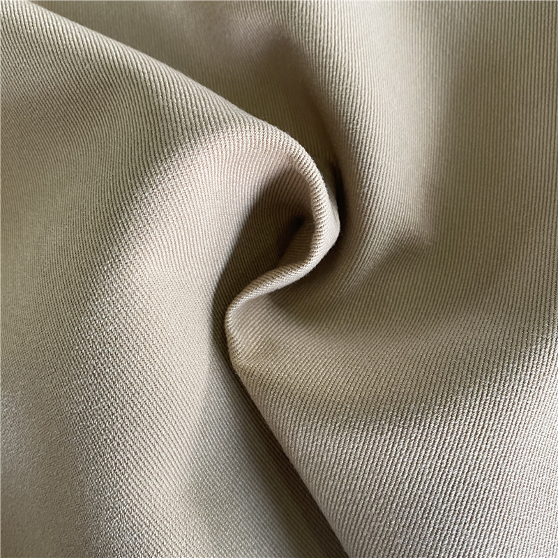 20S*16S Polyester Spun Yarn Fabric Khaki Drill 3/1 Twill 250GSM for Uniform Coat Jacket