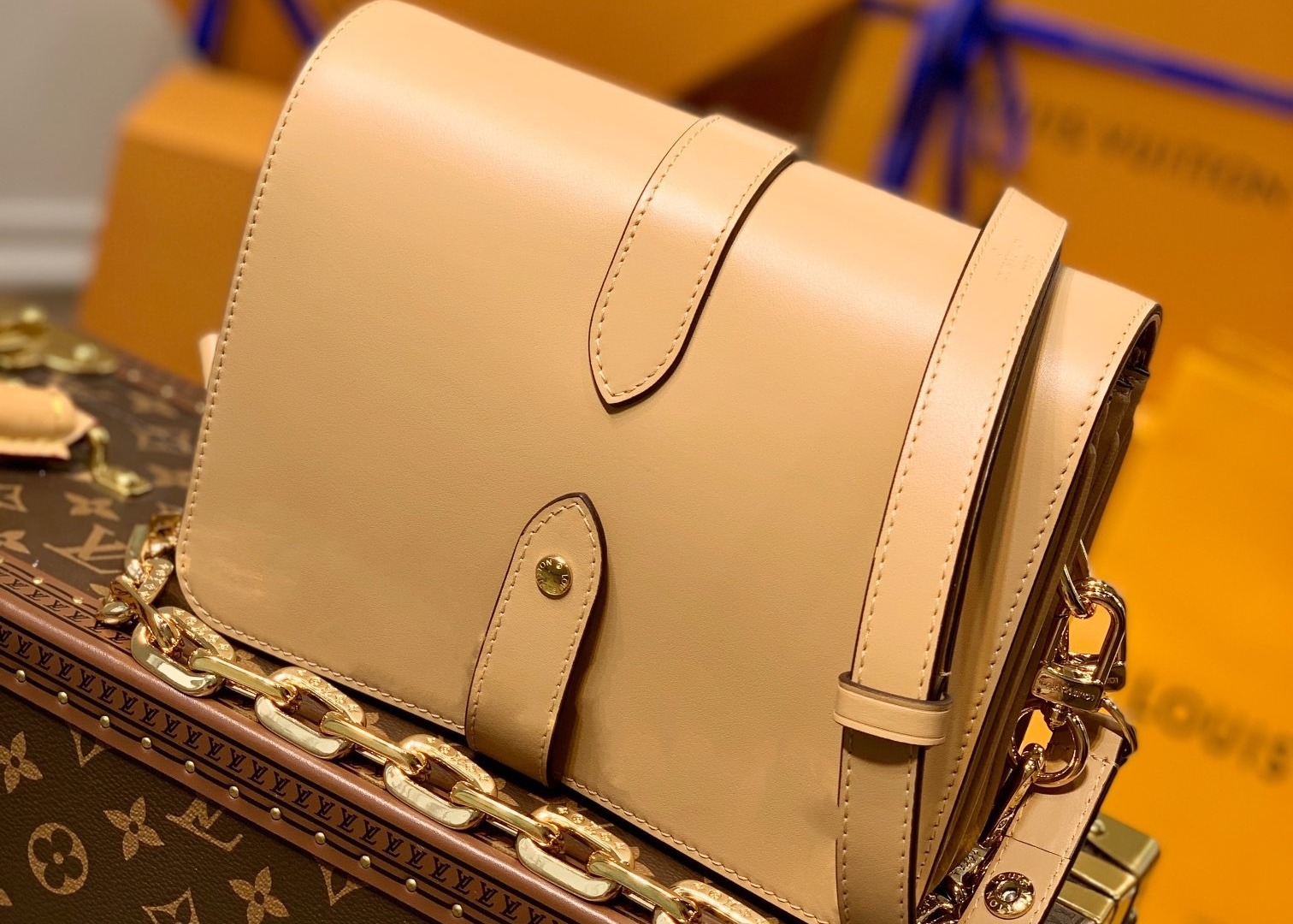 Khaki Luxury Cross Body Bag