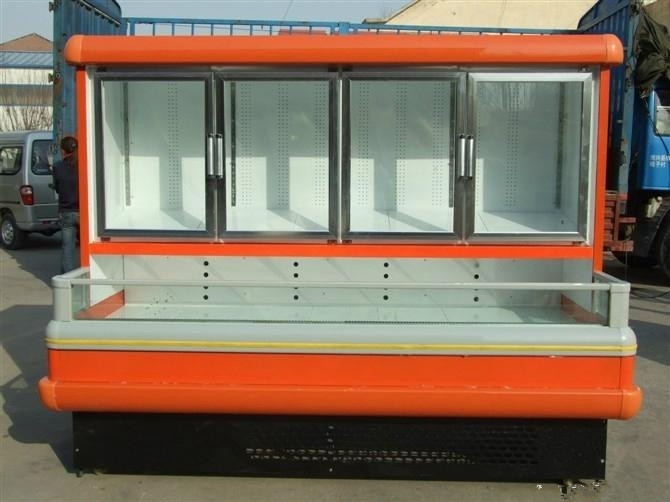 Vertical 1.8m 2.5m Combination Freezer For Supermarket Easy Moving