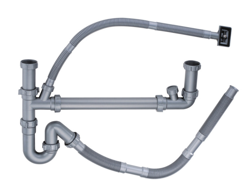 SS 304/201 PP Kitchen Sink Accessories Water Strainer Siphon Flush Drain Plumbing Fittings