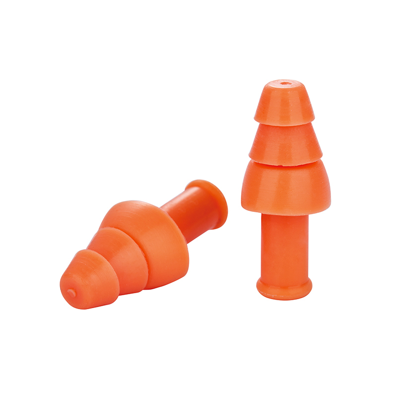 Comfortable 28dB SNR Silicone Earplugs in Striking Orange Color for Noise Reduction