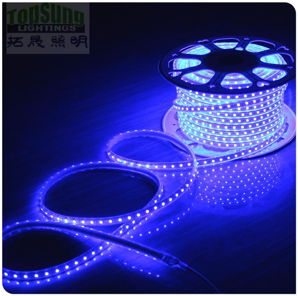 Wholesale AC 240V led strip 100m white christmas ribbon 5050 smd 60LED/M flexible rope light