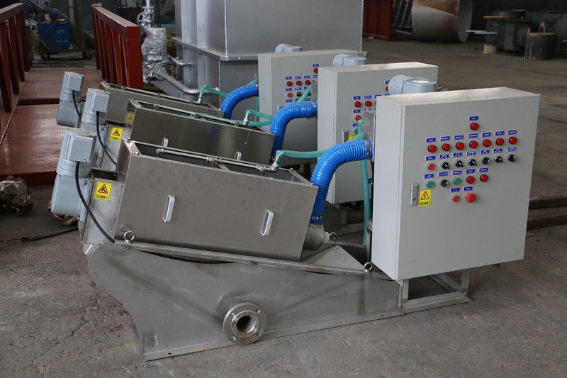 Food Waste Wastewater Treatment Volute Sludge Dewatering Machine Plant for Home