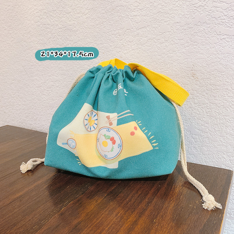 600D oxford Drawstring Lunch Bag Portable Children Bentgo Insulated Lunch Bag