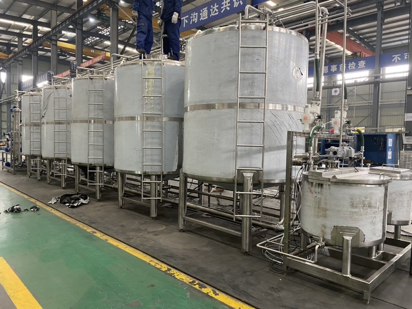 Double Circuits 500L Fruit Juice CIP Cleaning Tanks