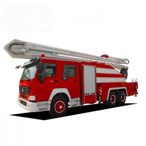 Buy cheap Howo 10cbm Aerial Ladder Fire Truck 6*4 10000Liters Emergency Rescue Water Tank product