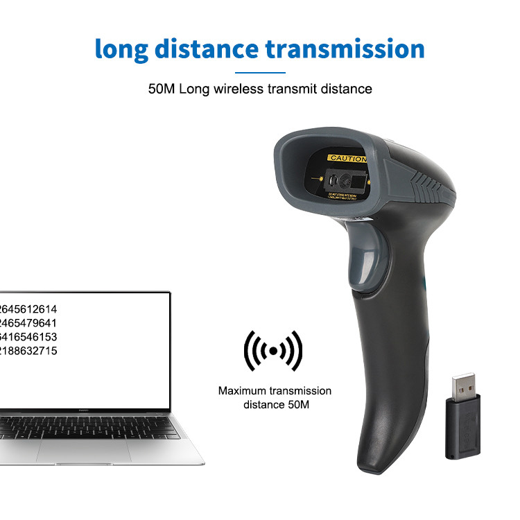 Luckydoor 2D Wireless Barcode Scanner Bluetooth QR Code Reader DC5V
