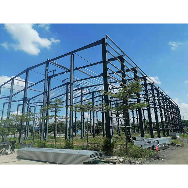 Large Steel Structure Factory Building On Construction Site Durable Steel Structure Frame