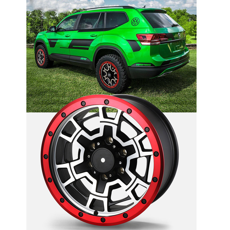 custom wheelsl matte black 4 wheel Better driving experience 16 17 18 beadlock off road wheel