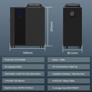 High Quality Customization Hotel Diffuser Scent Smart Bluetooth Control HVAC