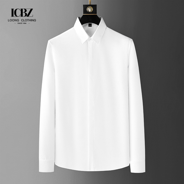 Custom Printing Office Plain Dyed Long Sleeve T Shirt Men 100% Cotton with Anti-Shrink