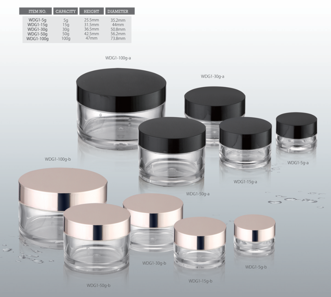 Collar Material PETG/ABS Cosmetic Jar for 15g 3g 50g 100g Effective Beauty Products