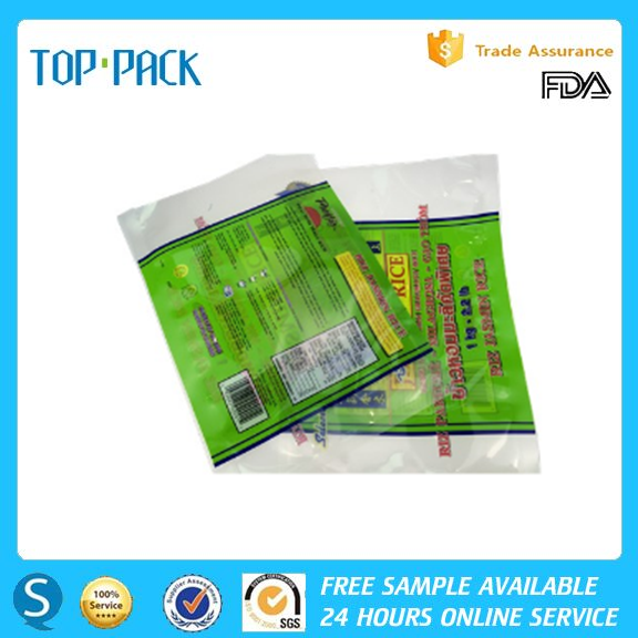 1kg 2kg 5kg custom printed food vacuum plastic nylon packaging bag for rice