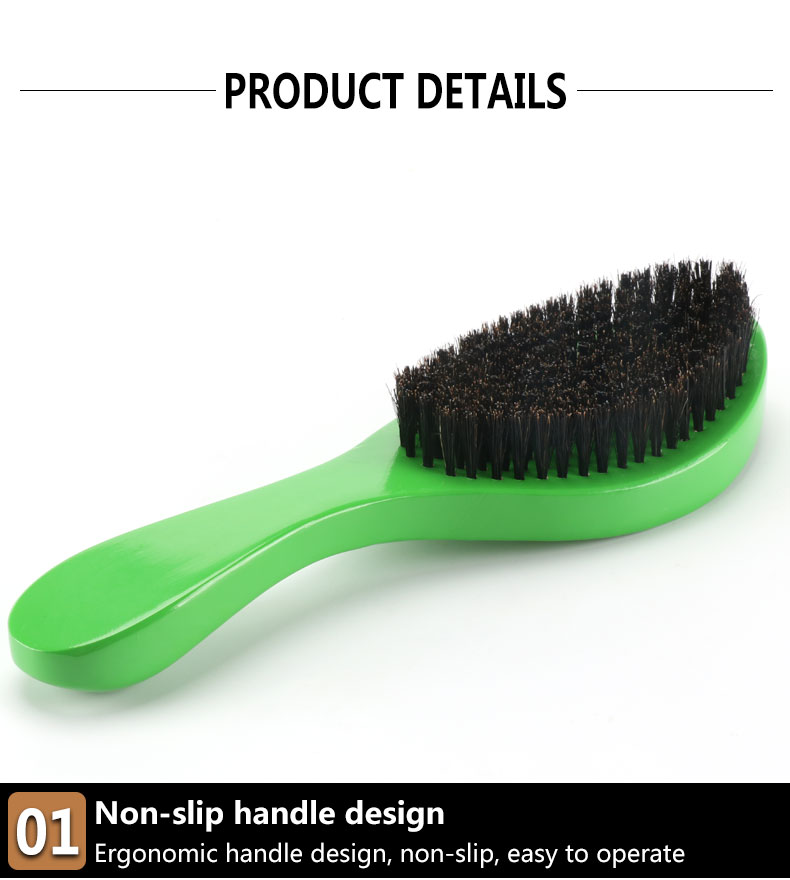100g Boar Bristle Beard Brush 360 Curved Brush For Men Customized Color