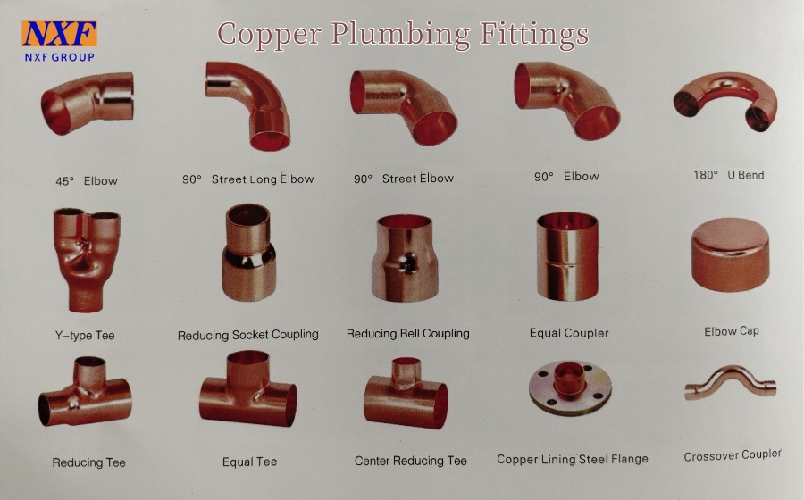 Customized Color NXF GB/T 18033 EN1057 ASTM B88 AS1432 Copper Plumbing Fittings for Sanitary Customized Support OEM