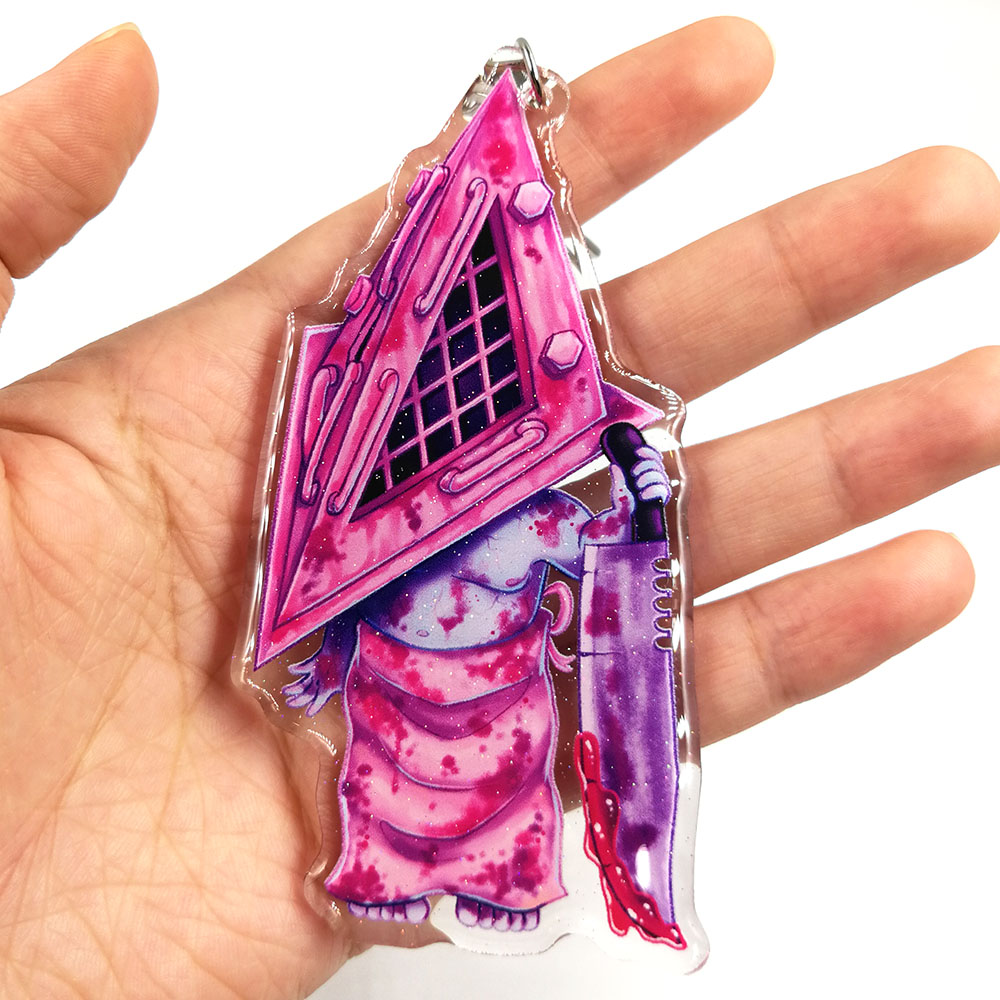 New Design Hot Sell Custom High Quality Anime Transparent Epoxy Resin No Glitter Acrylic Keychains