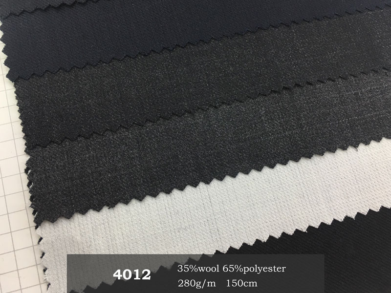Italian Merino Polyester Cashmere Tweed Wool Fabric 260-420gsm For Suiting