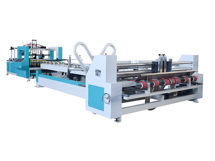 Corrugated Box Folding And Gluing Machine Auto Folder Gluer Machine Electric Driven