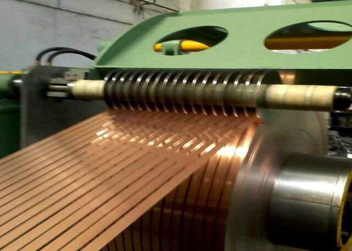Copper Coil Strips Aluminum Slitter PLC Controlled Non Ferrous Metals