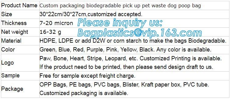 High Quality Eco-friendly Degradable Fashion With Printing Doggy Pet Dog Waste Poop Bags, Eco friendly pet dog waste poo