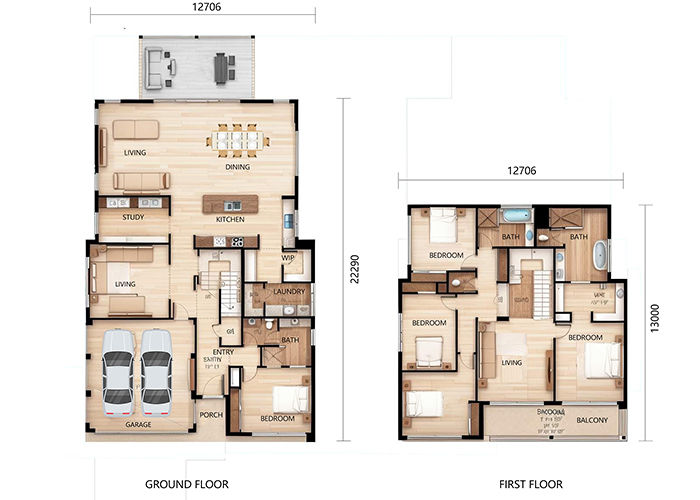 NZ / AS Prefab Modern 3 Bedroom Steel Structure Prefabricated Villa Modular House
