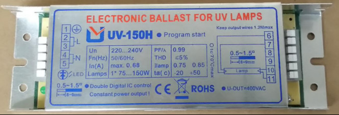 H Shape Germicidal Lamp Electronic Ballast For UV Lamps 150W