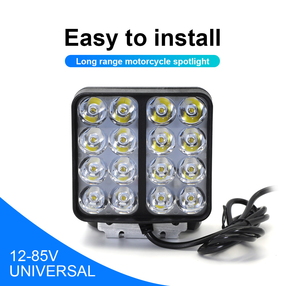 80V 32W 3 Inch Plastic Square Universal LED Headlight Motowolf Spotlight