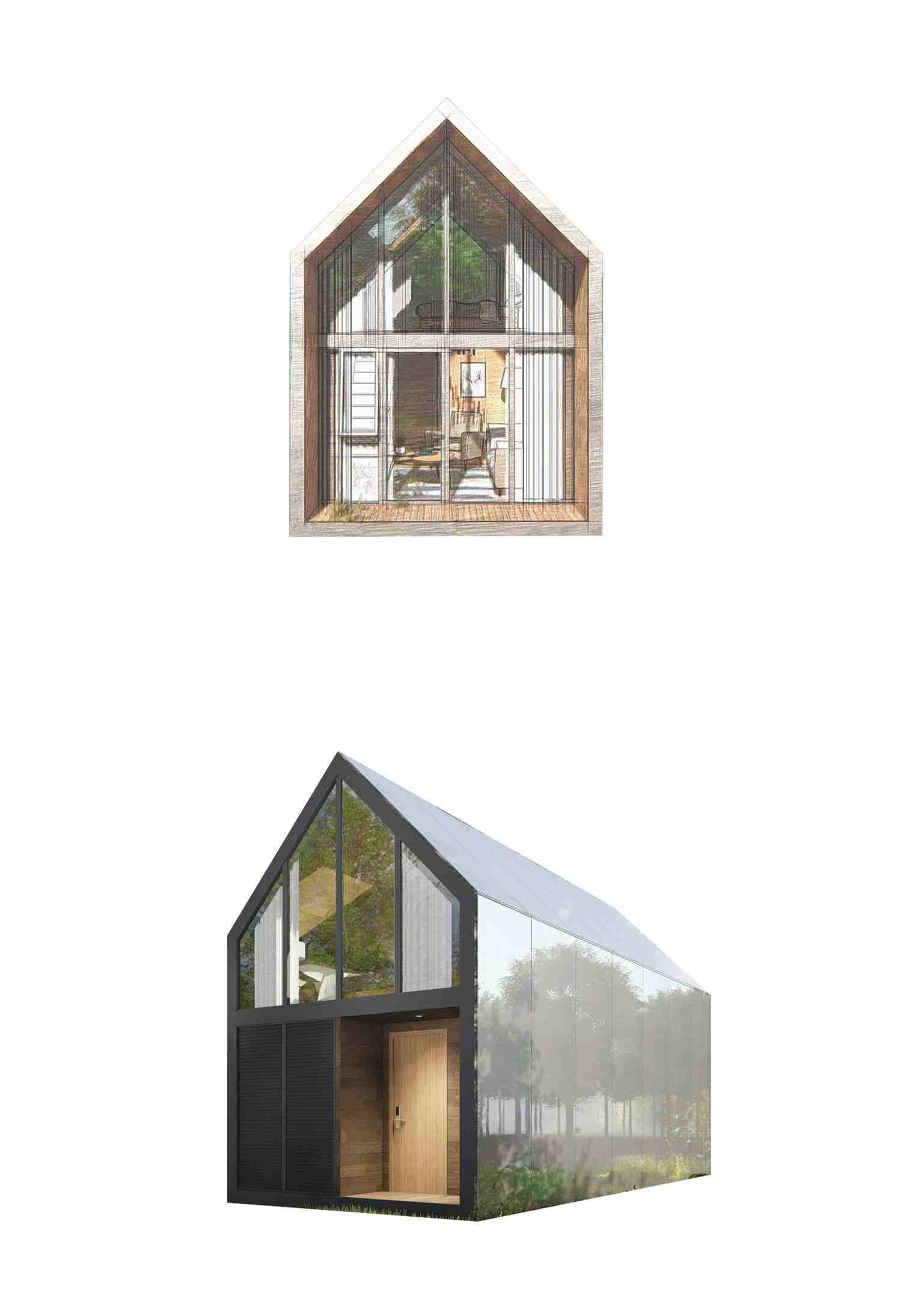 Light Wood Taupe One Bedroom Prefab Homes Customized Prefab Timber Homes