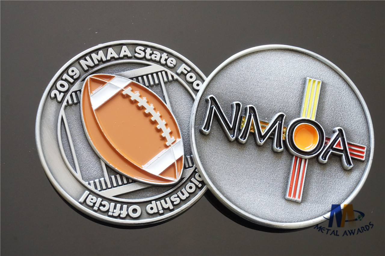 Football Championship Coins Two Sides Custom Design And Soft Enamel