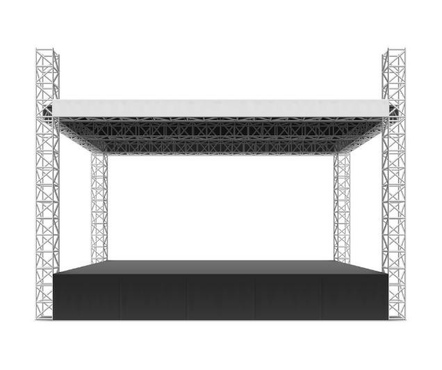 Outdoor Portable Lighting Stand Square Aluminum Spigot Truss For LED Display