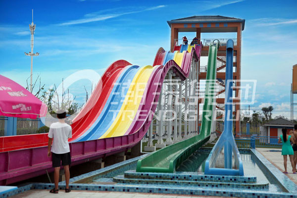 Fiberglass Waterslide for Adult Water Sport Holiday Water Resort / customized