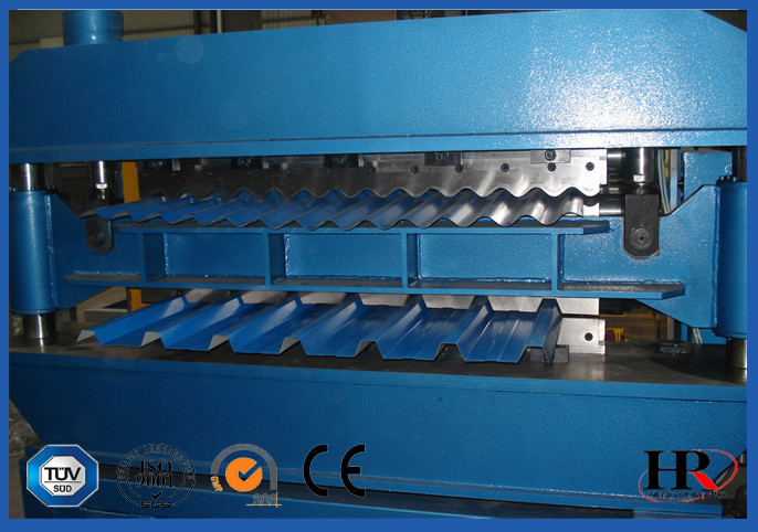 Double Layer Colored Steel Roof Roll Forming Machine With Uncoiling SGS Approved