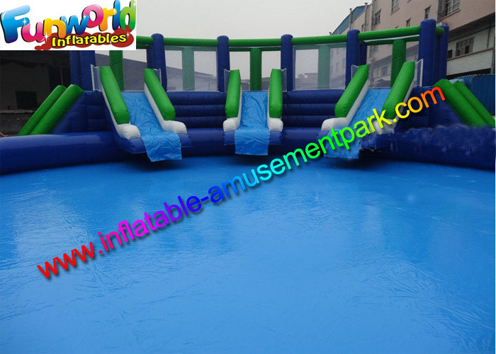 EN14960 Inflatable Pool Slide Water Parks Equipment For Beach Activities