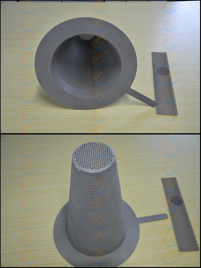 702 Conical Type Zirconium Strainer Grade R60702 Acid Alkali Resistance