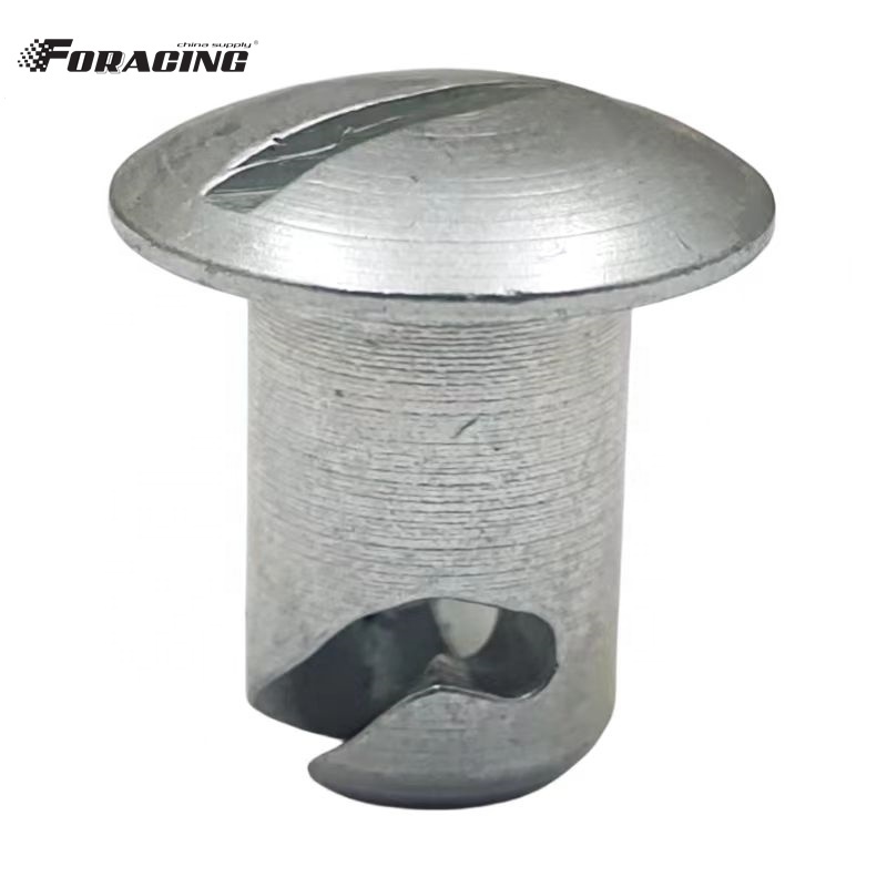 7/16" Silver Steel Quarter Turn Dzus Dome Head Buttons for Universal Fit in Sprint Cars Replace/Repair Purpose