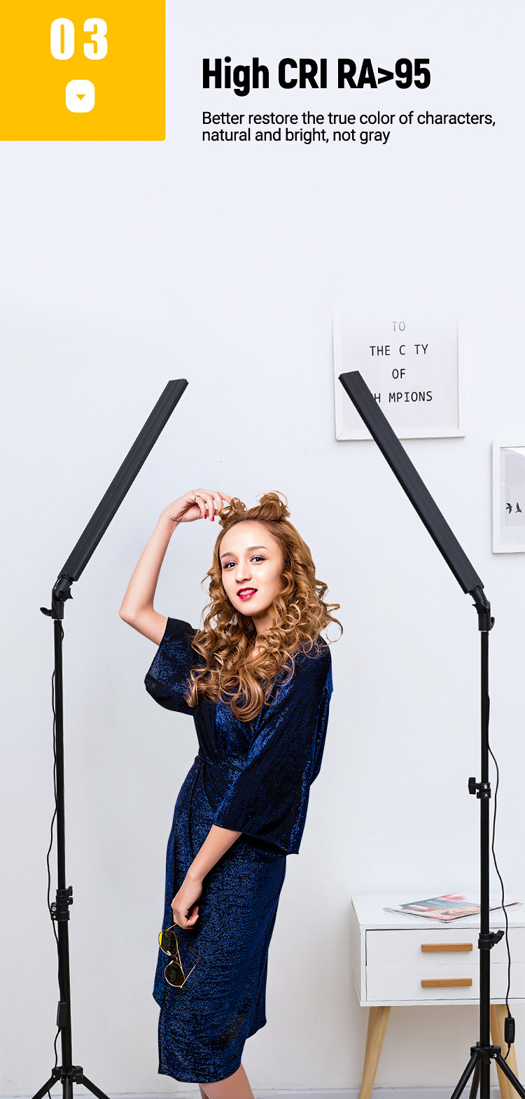 20W Stage Lighting Equipment Adjustable Light Stand Kit With Tripod Photography Studio