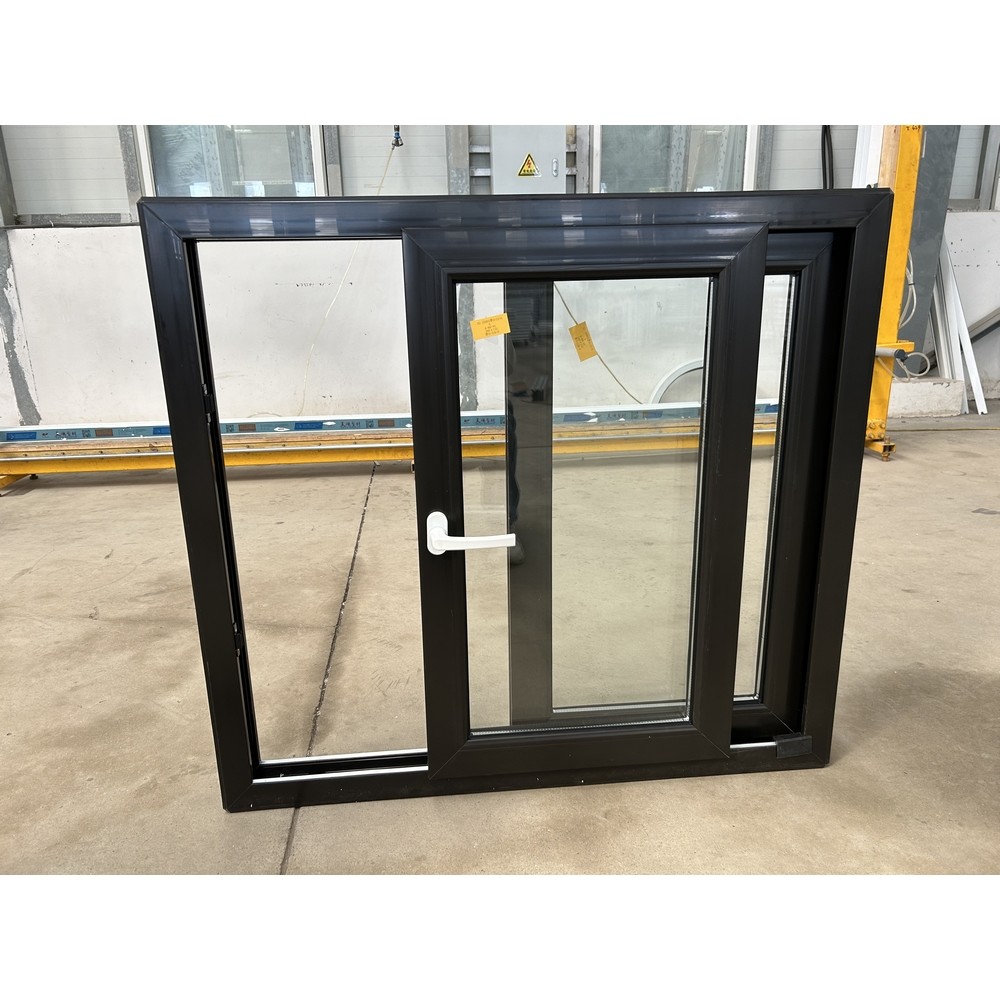 Frame Black PVC Double Glazed Upvc Sliding Sash Windows Customizable