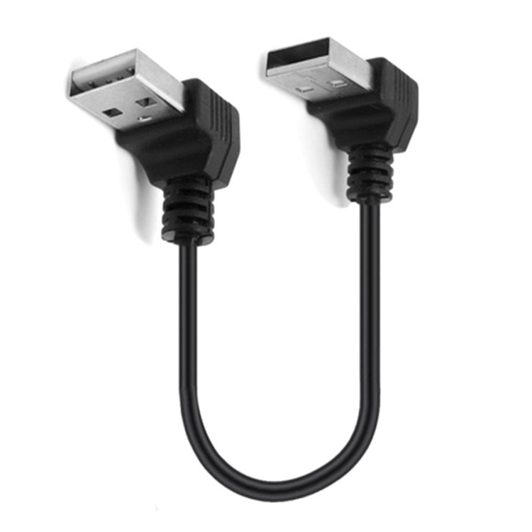 CUSTOM 0.25M 0.3M 90 Degree RIght Angle Male USB to Right Angle Male USB 2.0 Cable